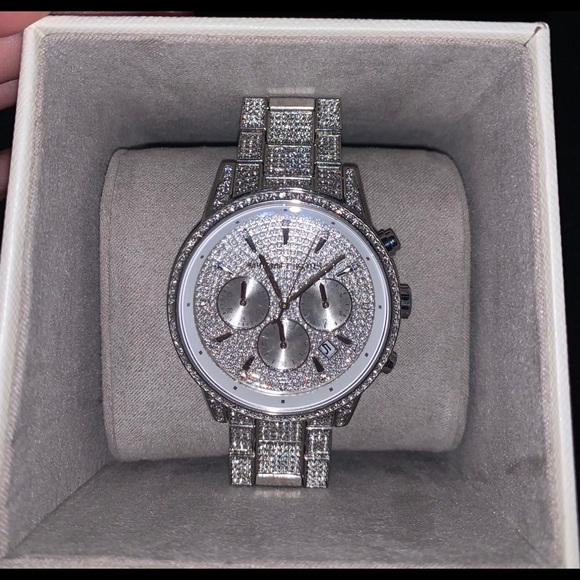 Ritz Pavé Silver-Tone Watch - Picture 1 of 3